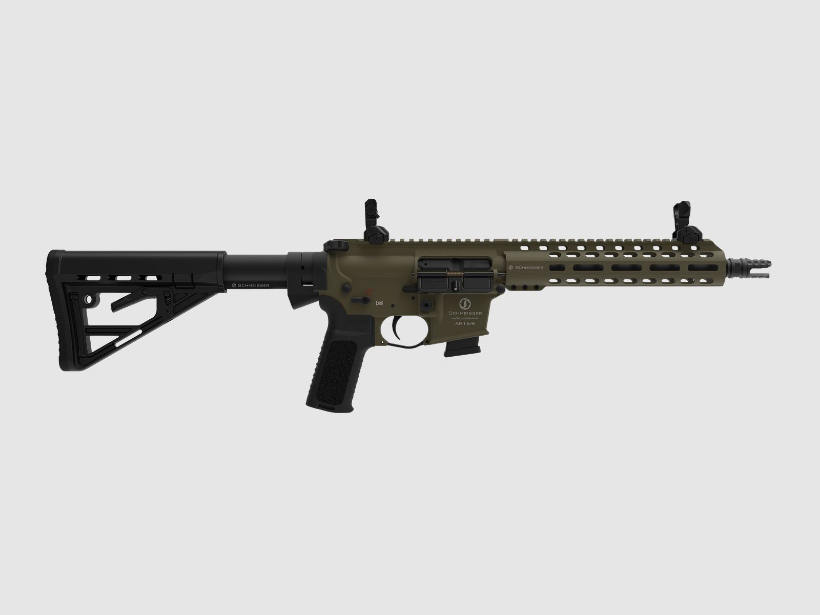 SCHMEISSER AR15-9 S4F – CERAKOTE OD GREEN / 9x19 / 10,5" | 267mm
