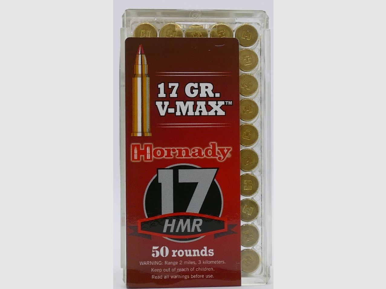 Hornady .17HMR V-Max 1,12/17gr. Rifle cartridges