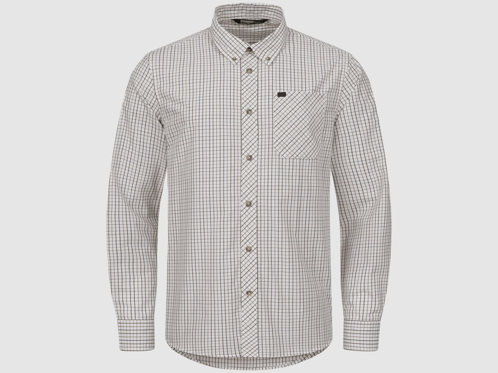 Blaser Herren Hemd Juno oliv/beige kariert