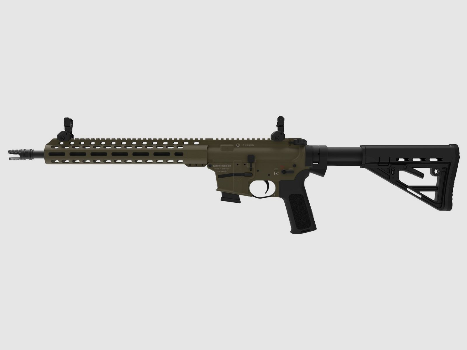 Schmeisser AR15 Gewehr Kal. 9mm M4FL 14,5″ Farbe Grün, Bild 1 von 2