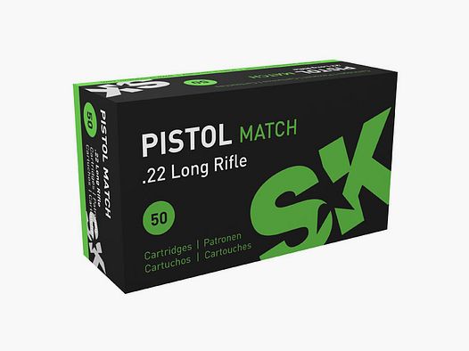 SK Pistol Match .22 LR 40GR LRN 50 nabojów