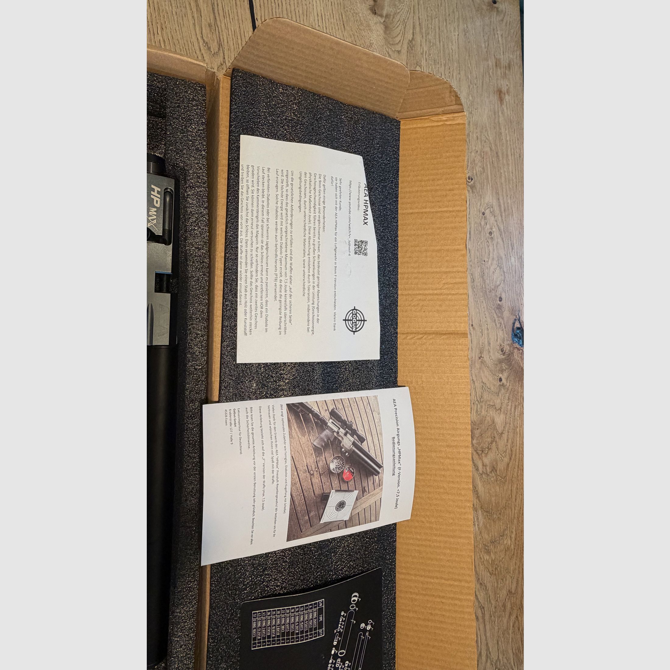 AEA HP Max MK1 F-Version 9 mm/.35 avec 540 H&N Grizzly Slugs et accessoires