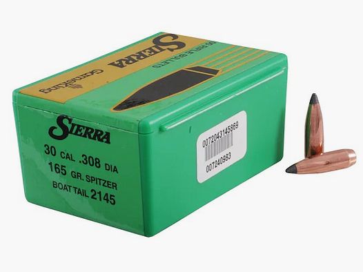 Proiettile Sierra .30/.308 165GR SBT 100 pezzi