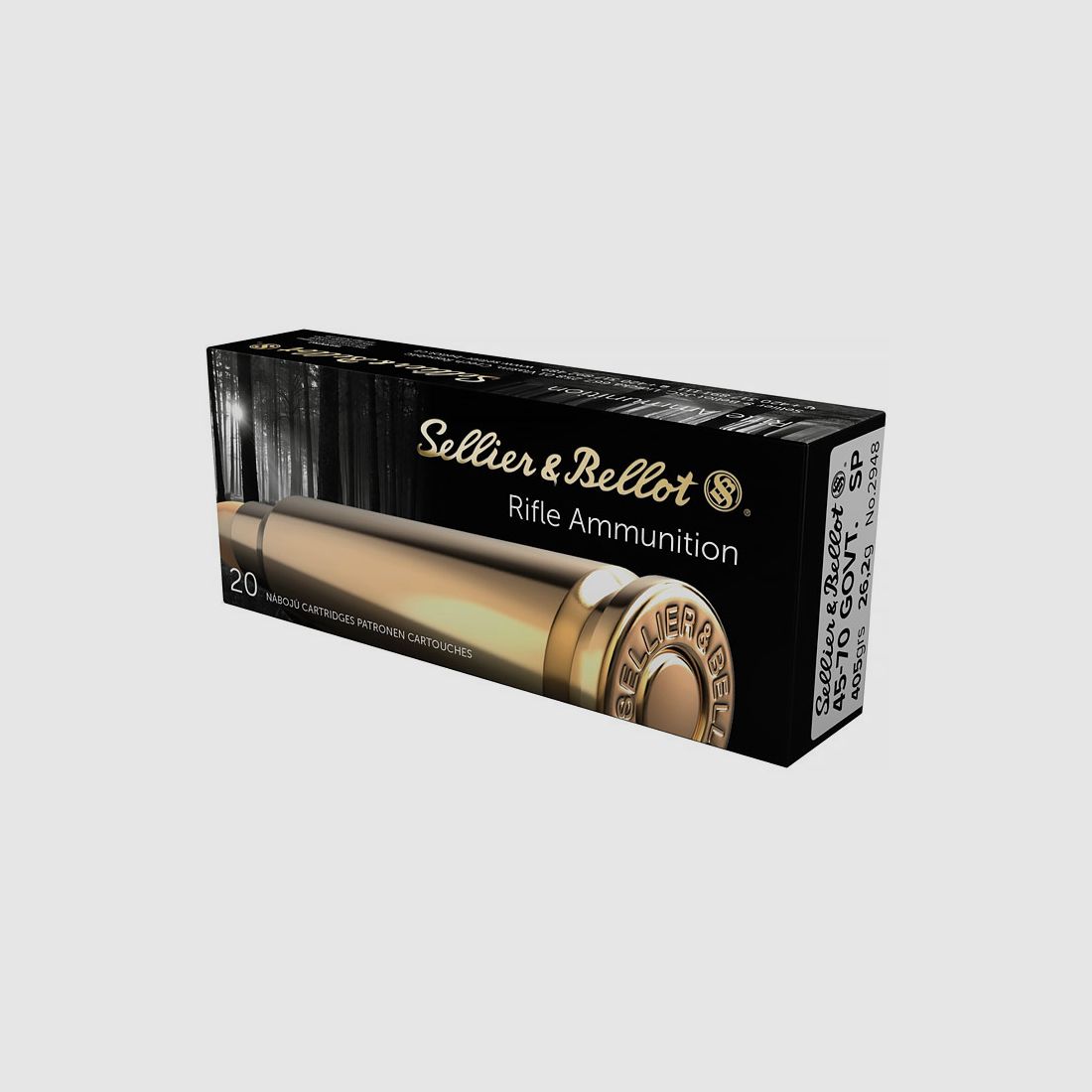 Sellier & Bellot .45-70 Government, Teilmantel, 405 grs 1 Packung (20 Schuss á 2,295 €*)