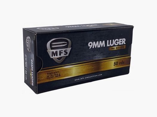 Munición MFS 9 mm FMJ 124 gr