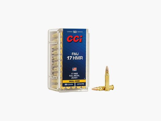Munizione metallica CCI – 17 HMR – 20 grains – FMJ