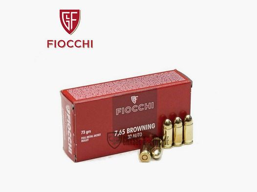 50 nabojów FIOCCHI Kal. 7,65 Brw 73Gr Fmj