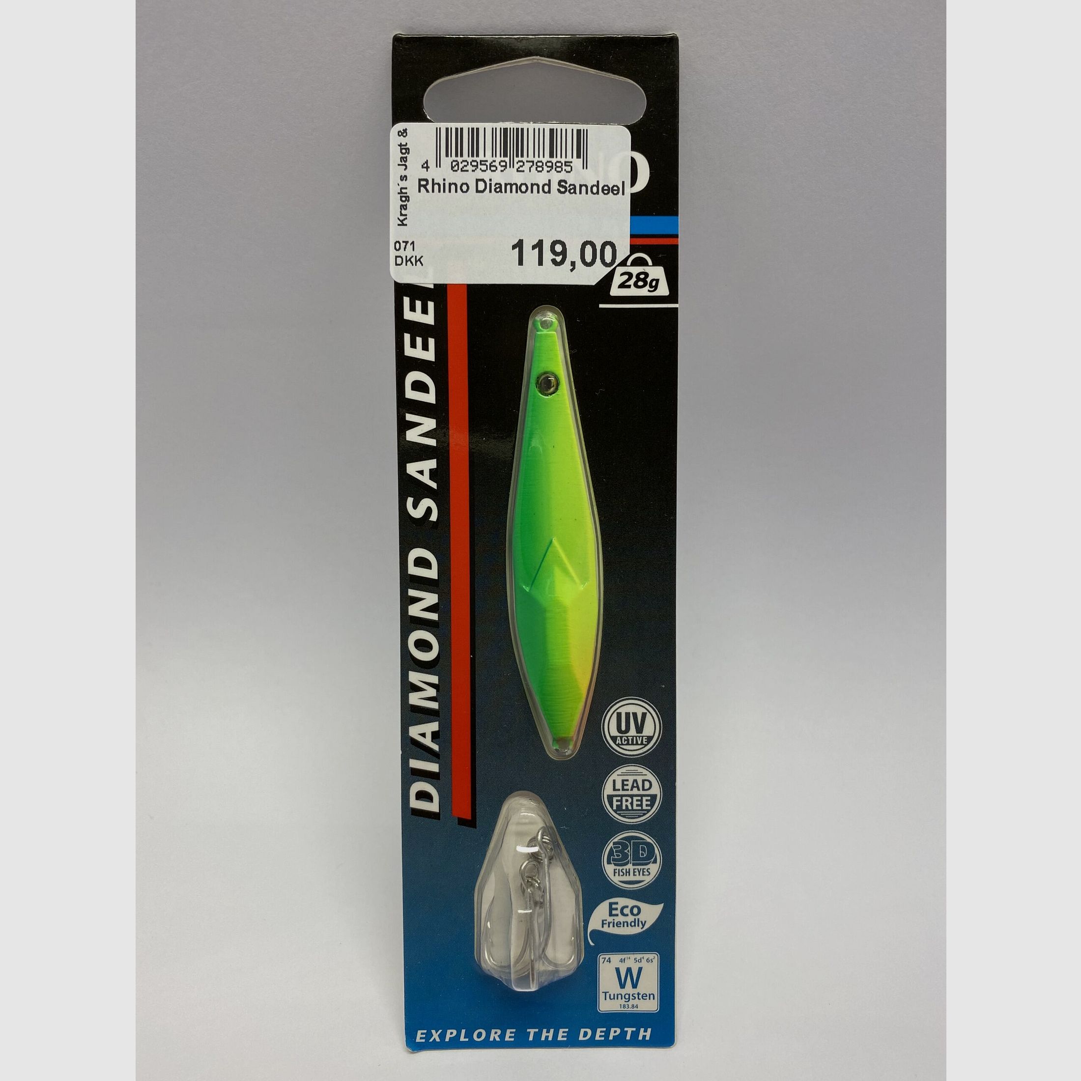 Rhino Diamond Sandeel 28g – Green/yellow