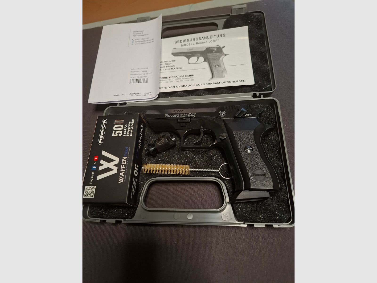 Record "Cop" 9mm P.A.K. met munitie NIEUW