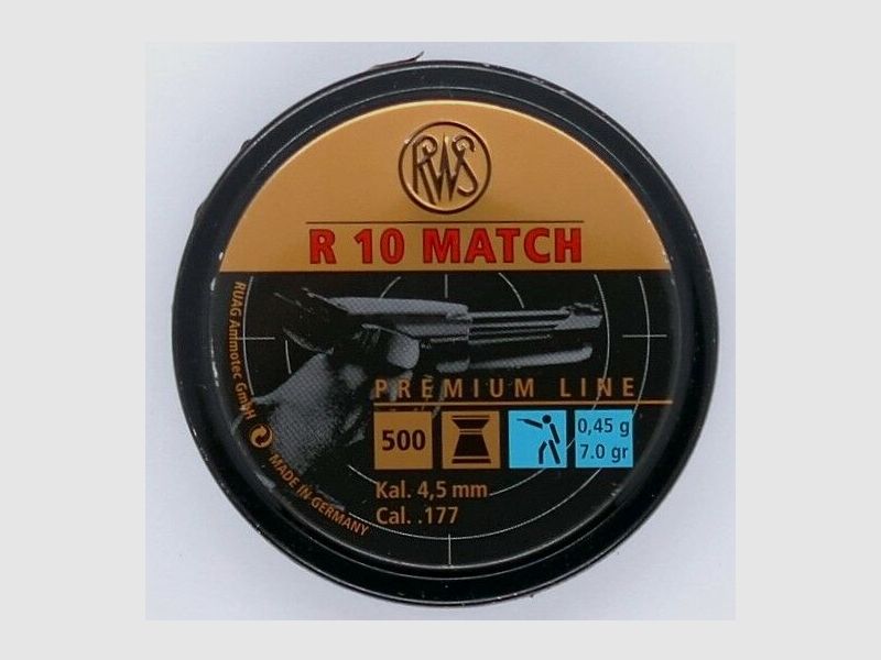 RWS R 10 0,45g 500 pièces 4,50 mm