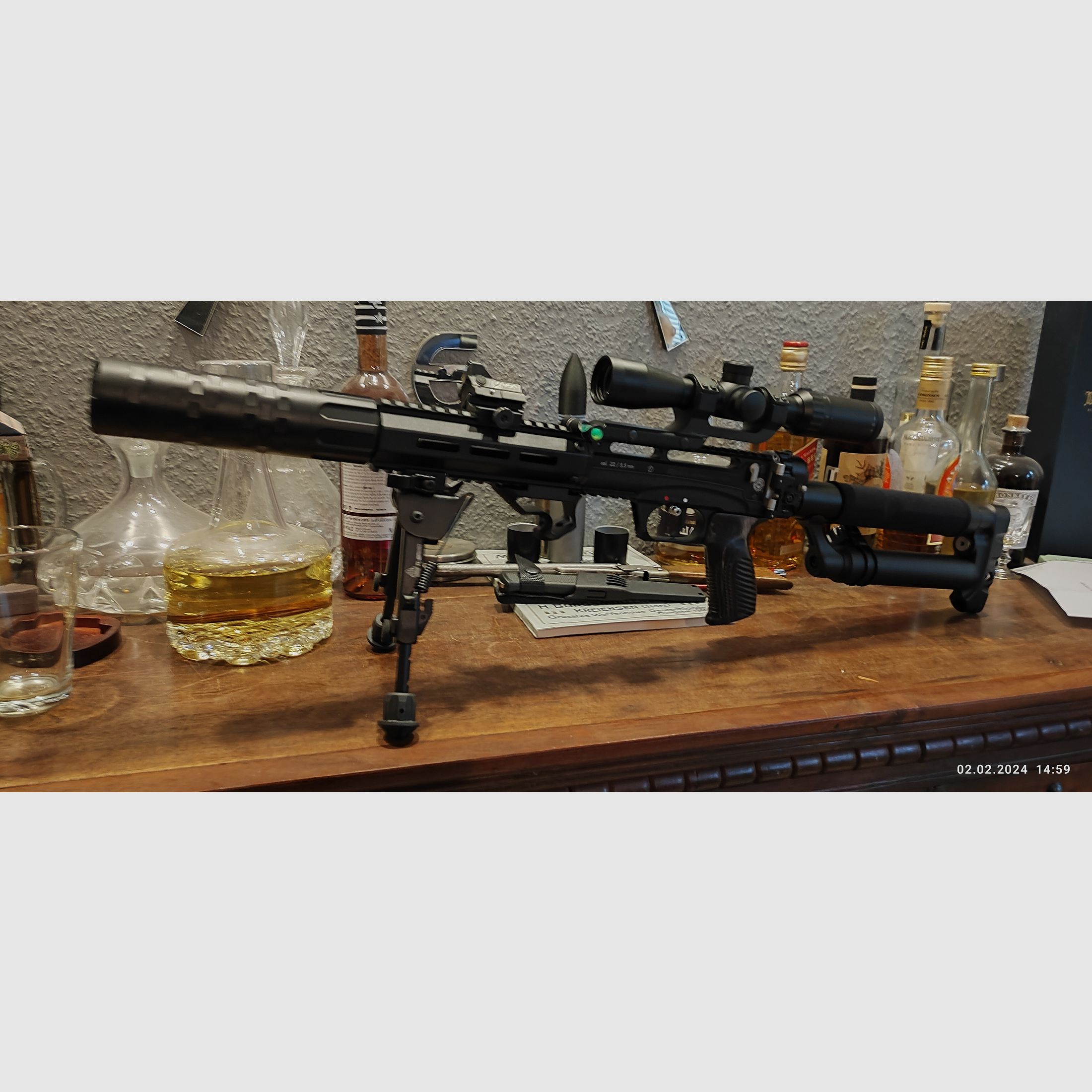 Edgun Leshiy with many accessories in AR15 style. With remaining warranty.