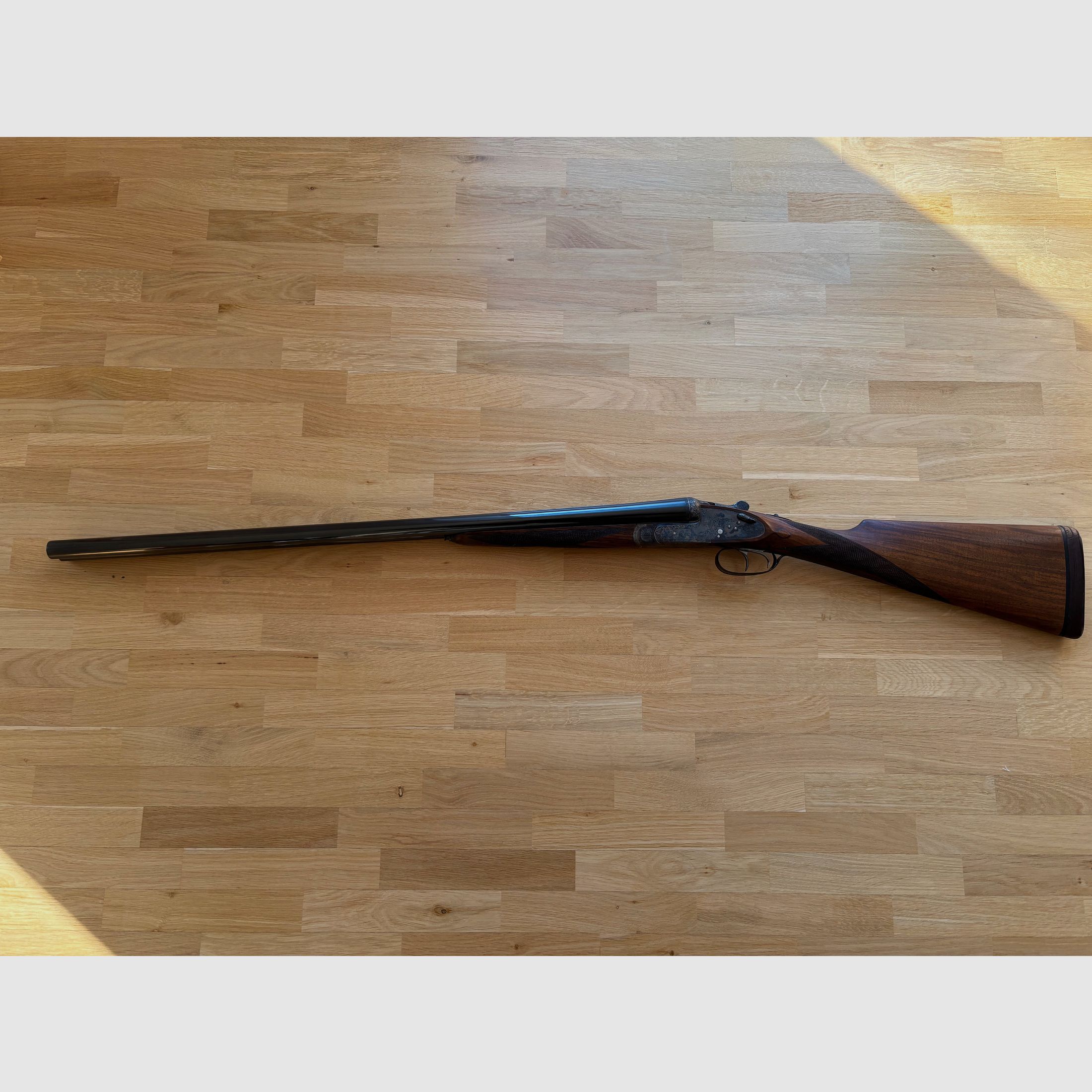 Grulla Seitenschloss Querflinte - Modell 215 - Cal. 12/70 - ejecución de alta calidad - año de fabricación 1977