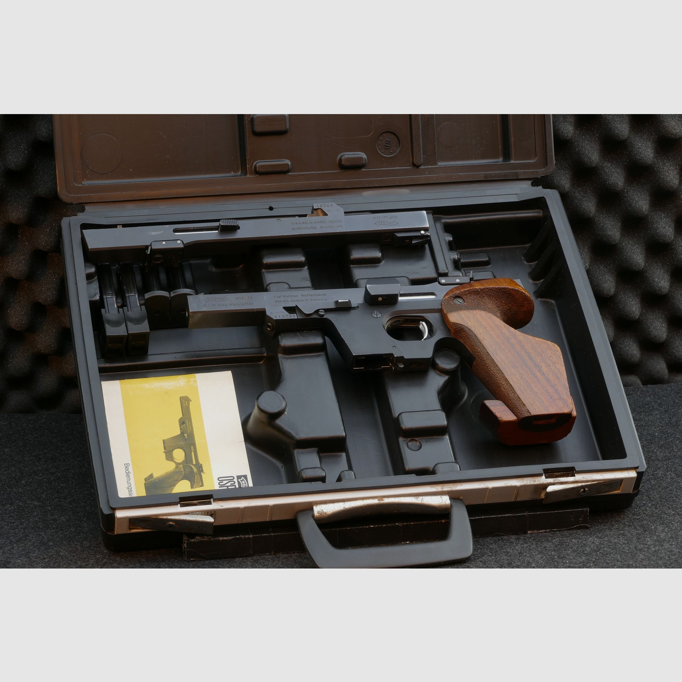 Walther GSP – ( .32 S&W Long / calibre intercambiable .22 LR ), set completo, maletín, sistema intercambiable - servicio realizado