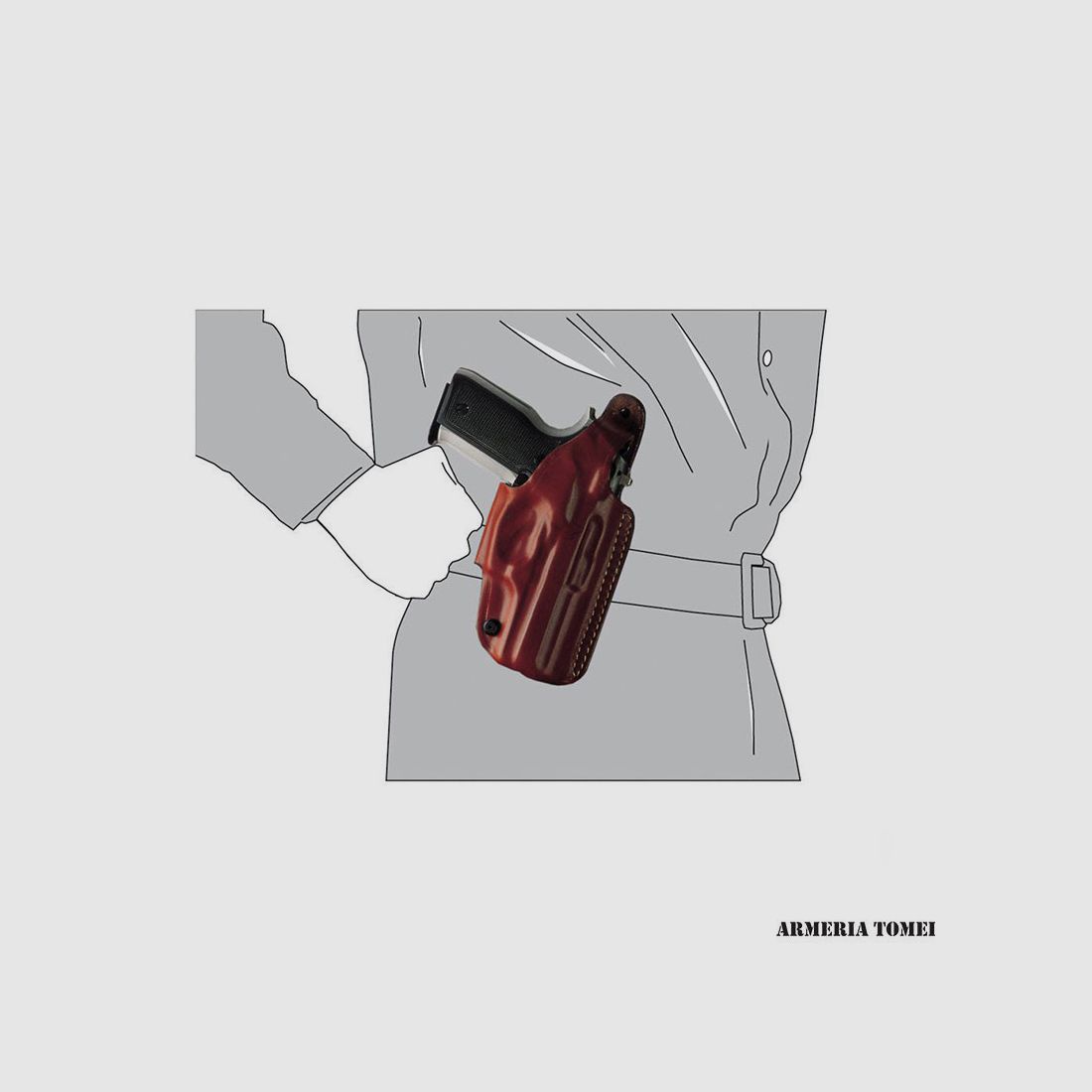 VEGA HOLSTER – N100 Holster aus Leder für Gürtel mit Schnellverschluss für Beretta 92/98, Bild 2 von 3