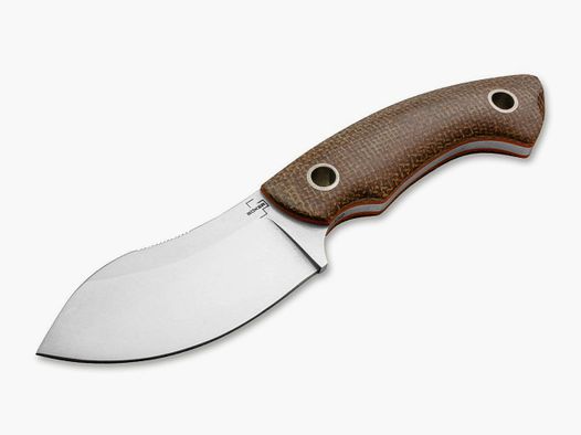 Nessmi Pro small hunting knife with leather sheath