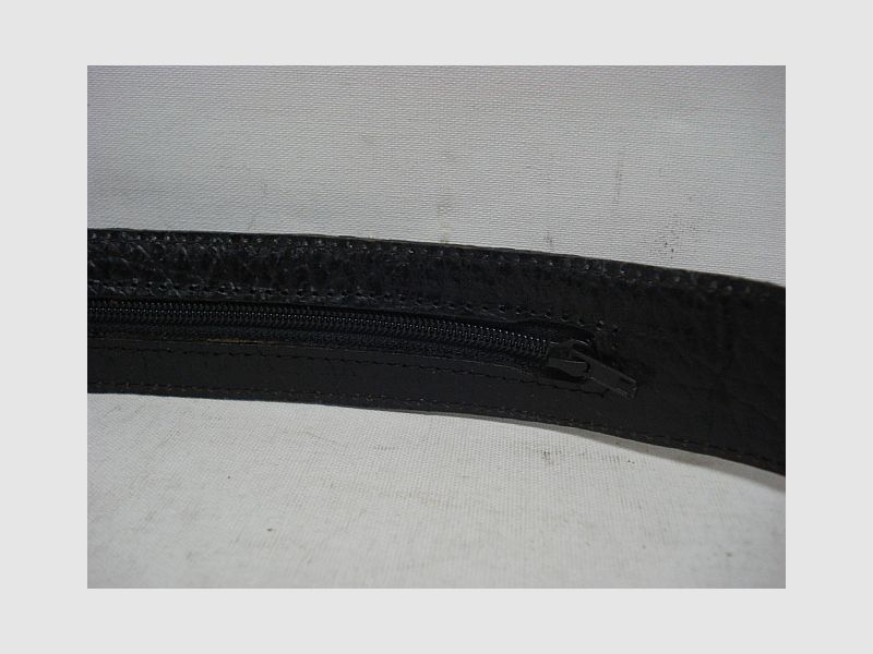 Tresor-Leder 100 cm Länge - schwarz mit RV