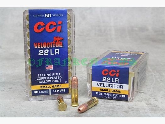 CCI Velocitor .22 l.r. 40gr. 2,6g 50 piezas precios por cantidad