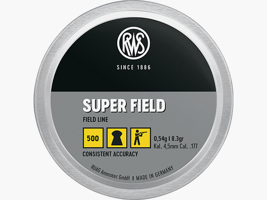 RWS S-FIELD Diabolo 4,5 mm Ø4,51 0,54 g 500 pz