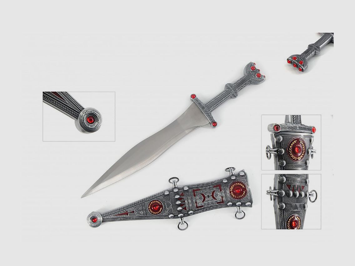 Roman pugio with steel blade and sheath