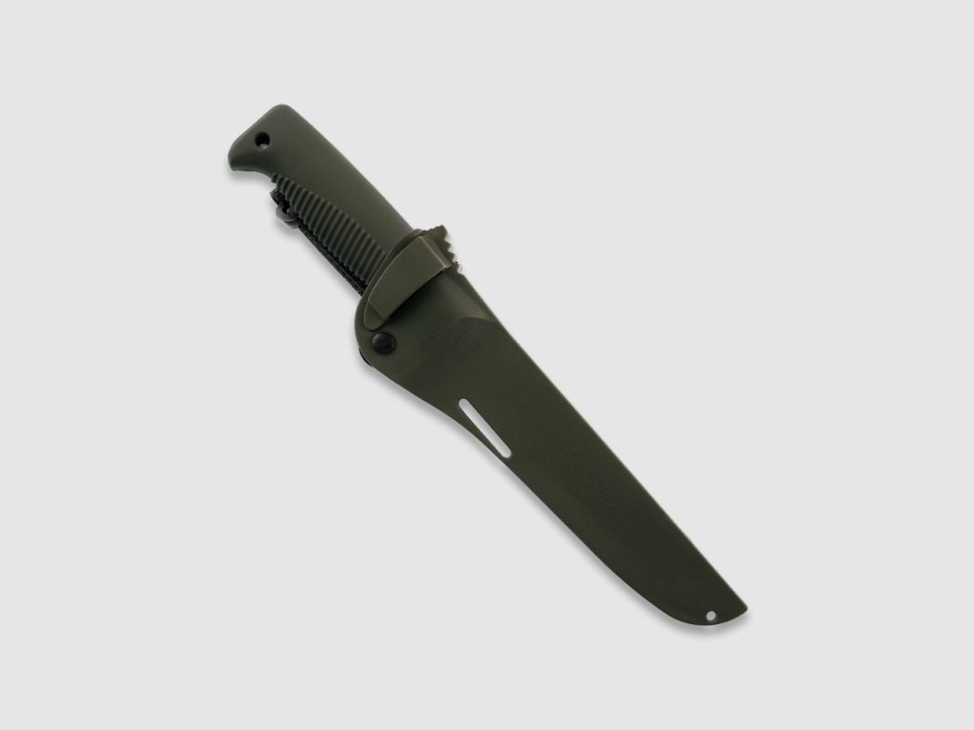 Peltonen Knives M95 Ranger Puukko Sissipuukko FJP142 Cerakote OD Beschichtung Kunststoffscheide grün OD