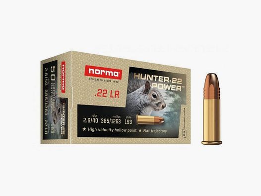 Norma Hunter-22 Power Hollow Point - Kal. 22 LR