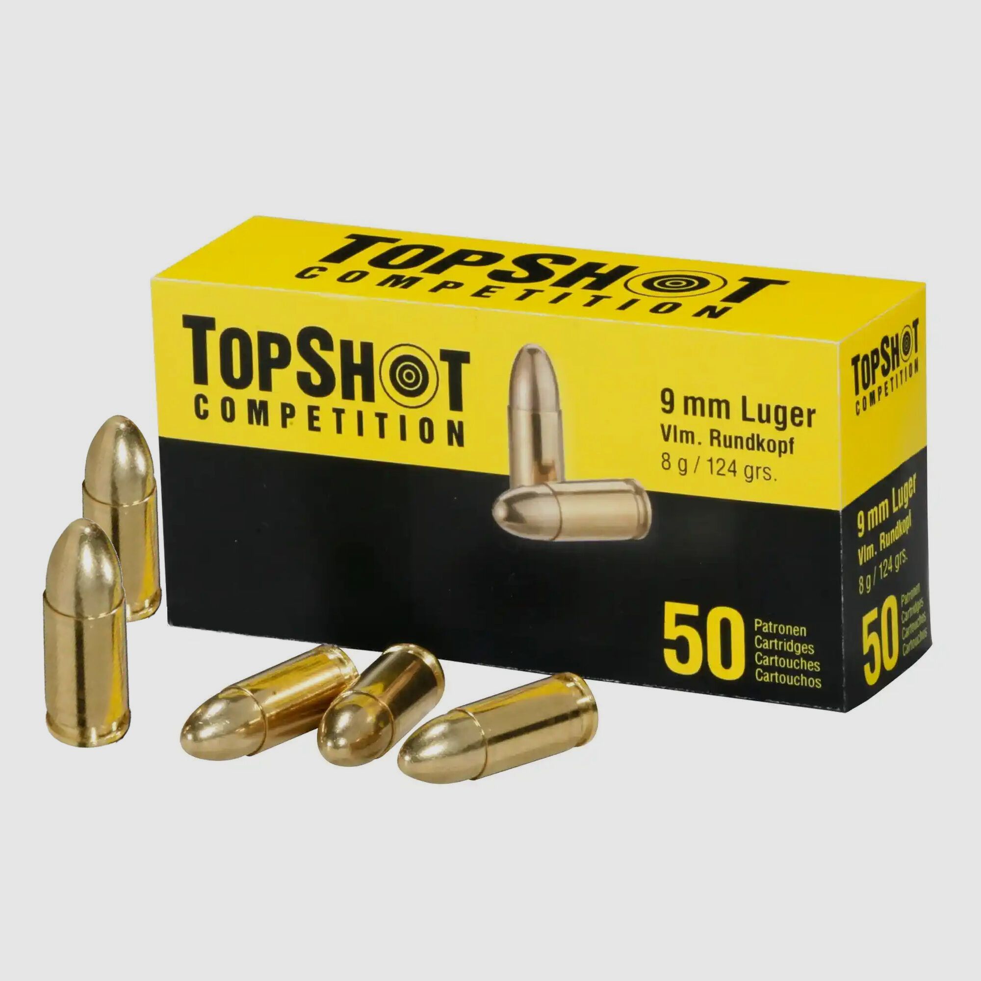 TOPSHOT Competition Vollmantel 8,0 g/124 grs. 9 mm Luger