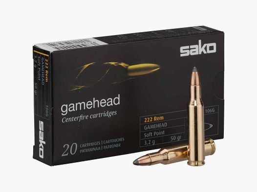 SAKO 222 REM GAMEHEAD 50 GRS / 3,2G 20 PZ