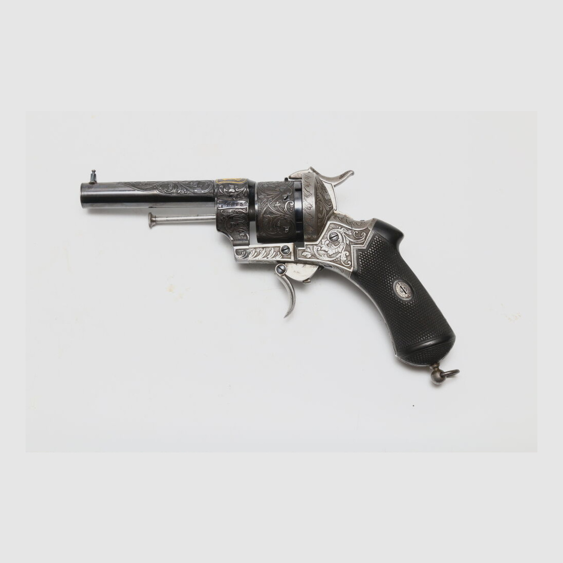 Lefaucheux Revolver Rarität mit passender Schatulle Vollgravur Stiftfeuer