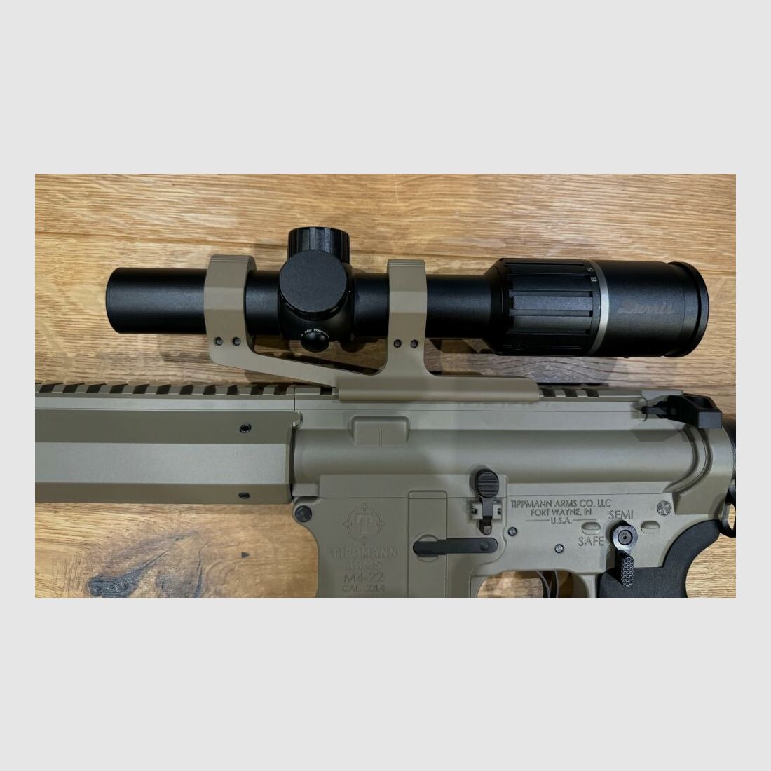 Tippmann M4-22 Elite GS Eagle FDE mit Burris ZF + Montage + Magpul Schaft