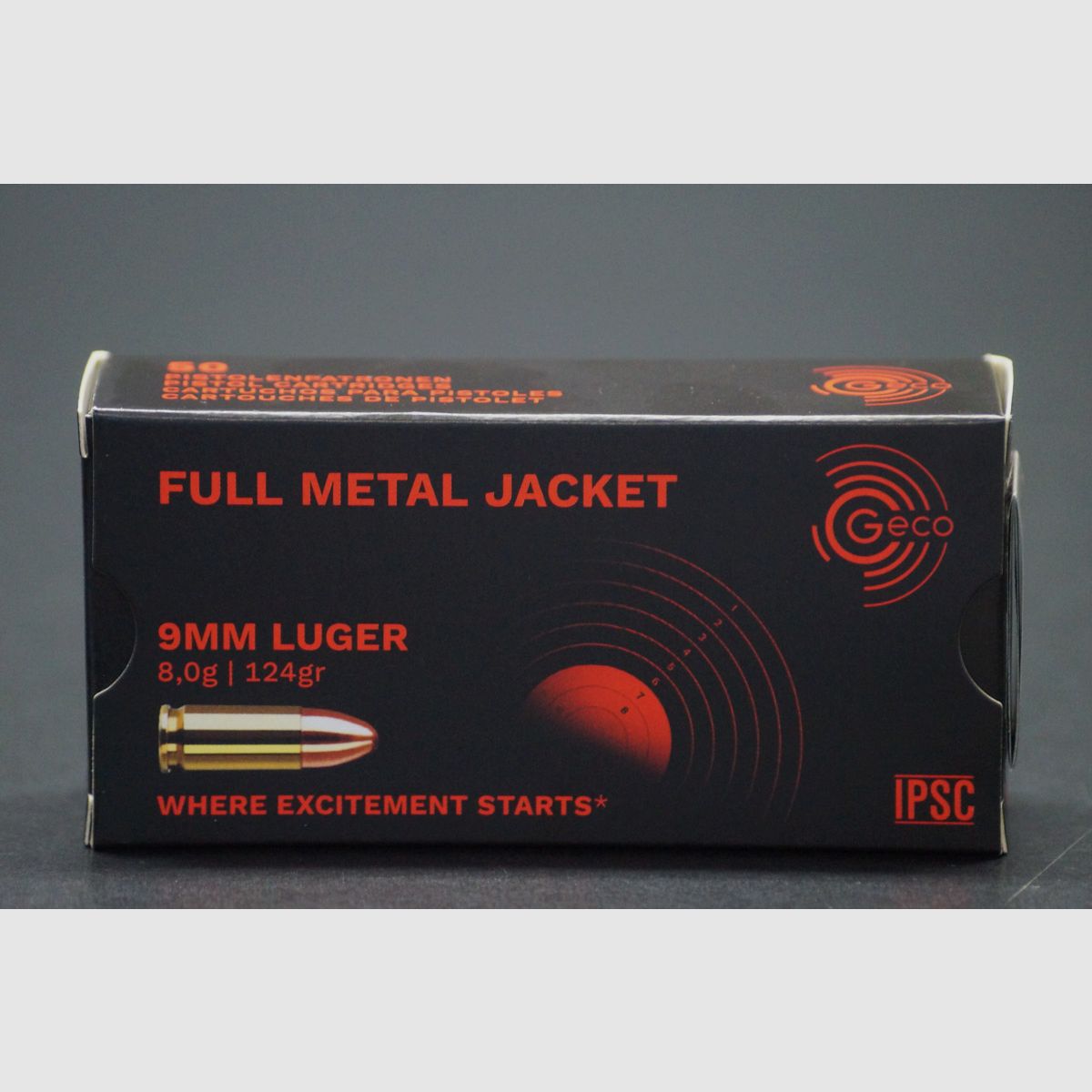 Geco 9mm 124gr FMJ, image 2 sur 2