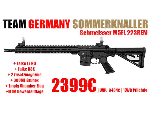 Schmeisser M5FL AR15 223Rem im MEGA SOMMER PACK sofort verfügbar UVP: 3434€