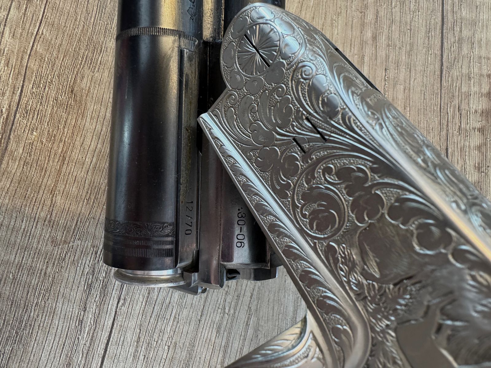 Krieghoff Neptun Drilling 12/70 – .30-06 Springfield – incisione a mano elaborata