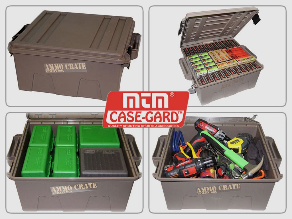 Munitionskiste Aufbewahrungskiste MTM Ammo Crate Utility Box 48 x 40 x 20 cm wasserdicht earth dark