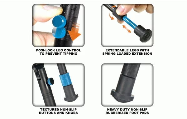 Lepaers folding bipod Universal Shooter's QD 8.7-10.6" (TL-BP69SQ), image 13 of 20