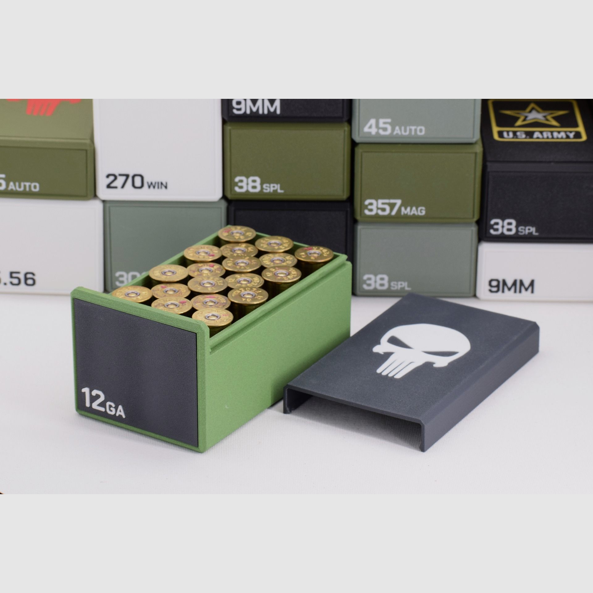 Ammunition box for long guns .223/5.56, .308, 6.5 Creedmoor etc. – Bullet-friendly & caliber-specific