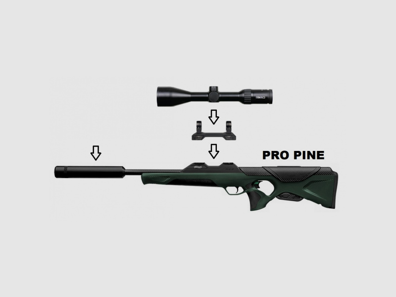 Walther RS3 Pro Pine + Steiner 3-12x56 + Silenziatore + ... / Pacchetto completo