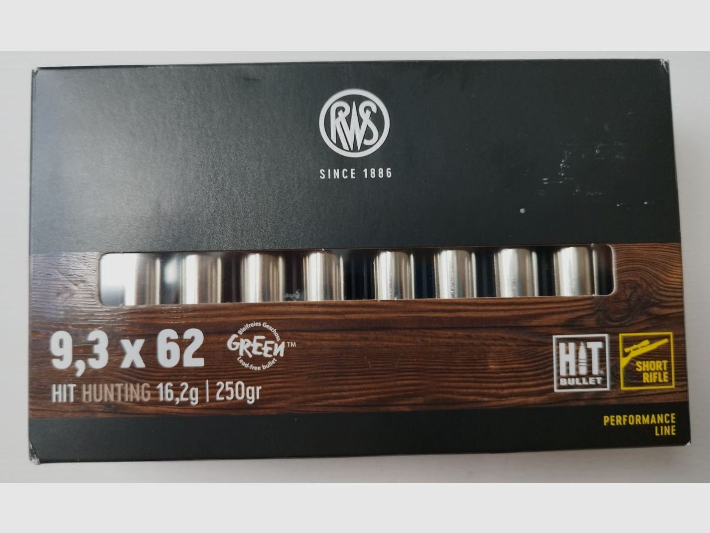 RWS HIT 9,3x62 SHORT RIFLE, 21 Patronen