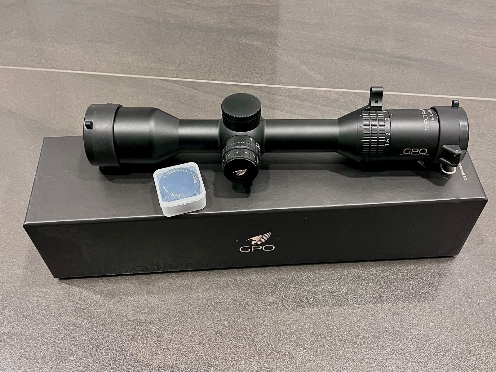 GPO Spectra 1,6-13x44 incl. Ballistikturm richtkijker - geen Zeiss, Schmidt Bender, Leica, Swarovski 