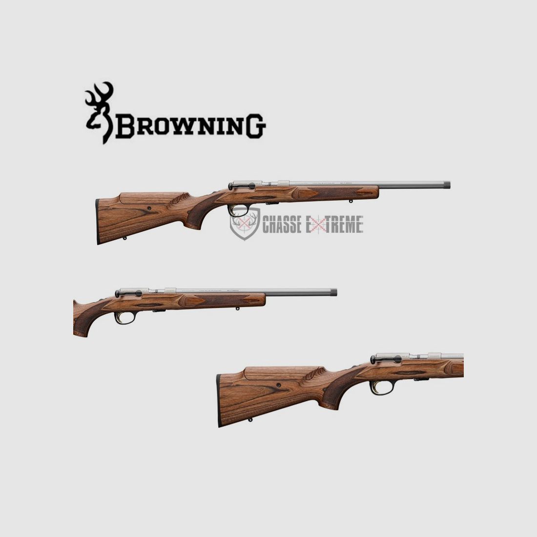 BROWNING T-Bolt Rifle Brown Laminated Adjustable Stainless 16.5", image 1 of 6