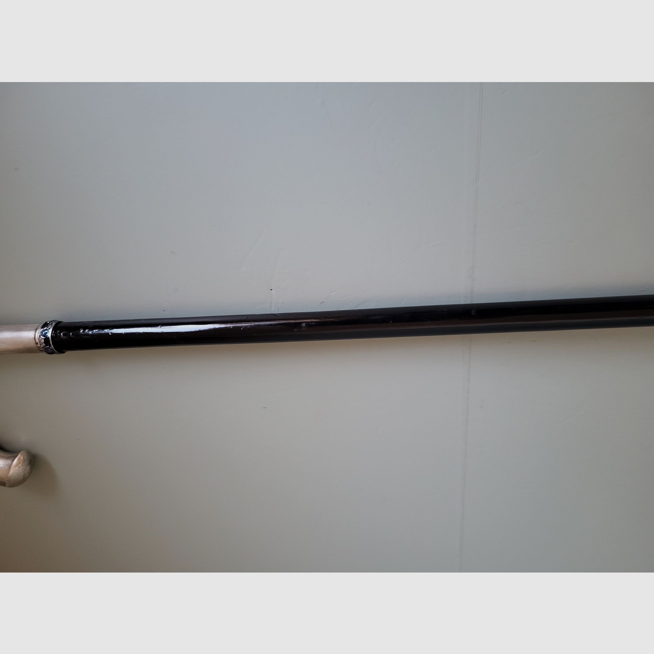 Old walking stick - 800 silver - ebony - A. Stürm Vienna - 1920s - Austria