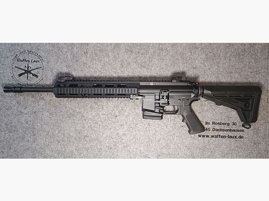 C.G. Haenel CR223 nero con 16,75" con calcio Oberland Arms