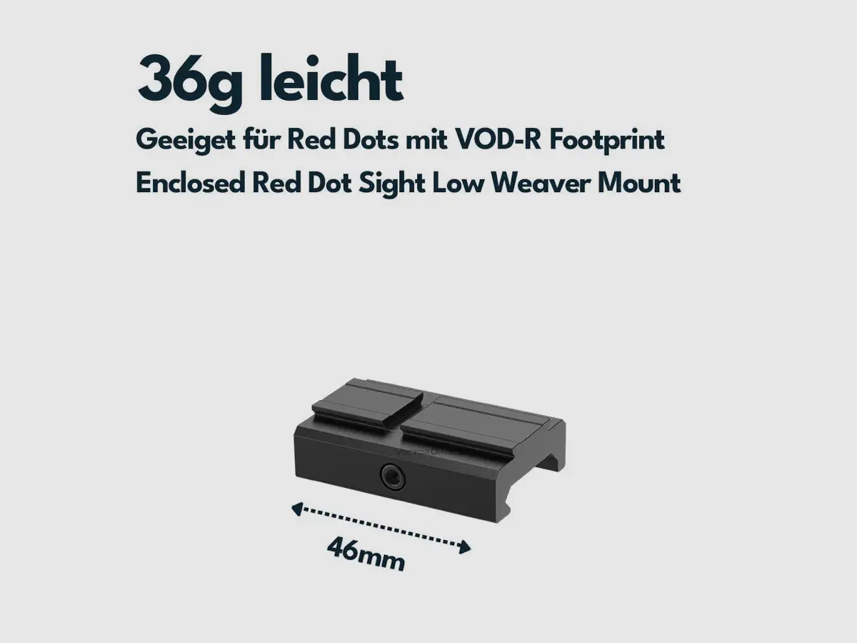 Vector Optics SCFRM-14 VOD Low Mount – 6 mm Picatinny, imagen 3 de 5