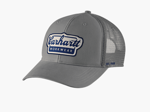 Carhartt Rugged Flex™ Twill Mesh-Back Script Patch Cap Men Steel