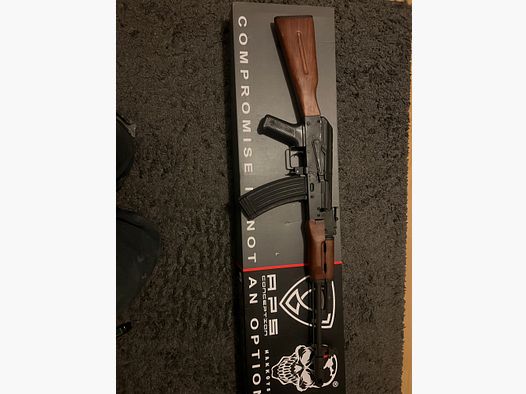 APS AK-74 pełnometalowy, drewniany, BlowBack S-AEG 6mm BB czarny