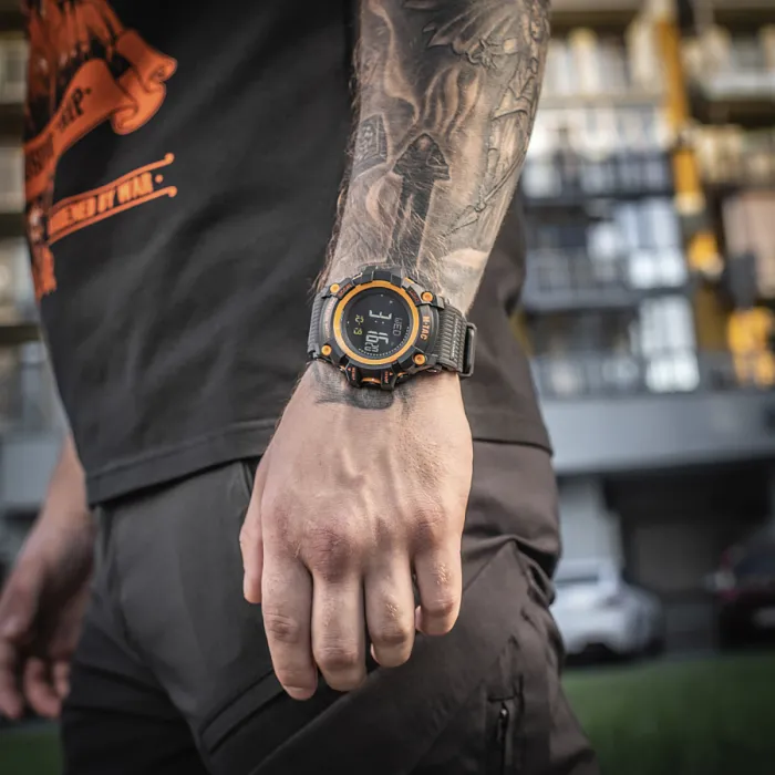 M-Tac® Taktische Uhr Adventure Schwarz/Orange, Bild 5 von 7