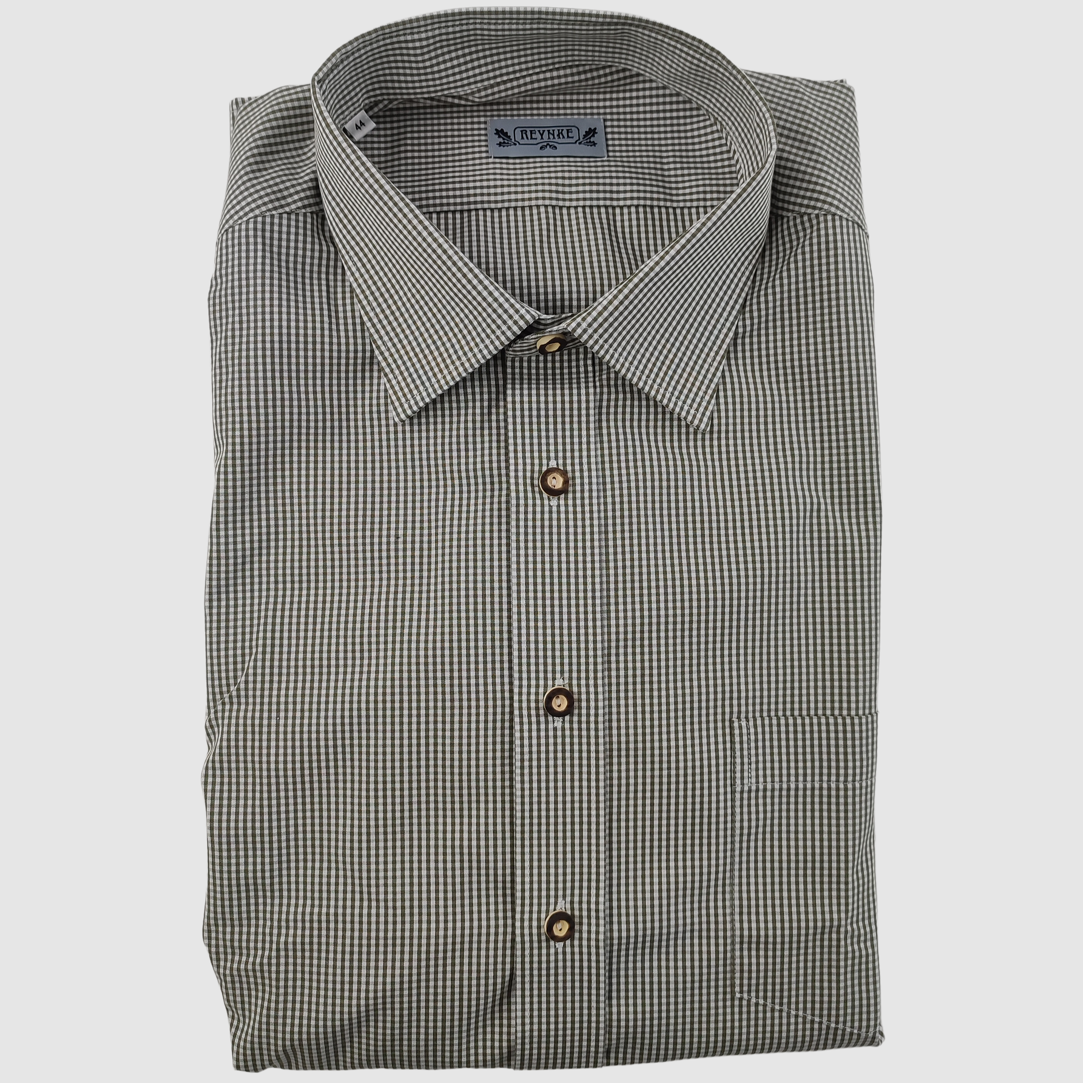 REYNKE H-camicia verde a quadri