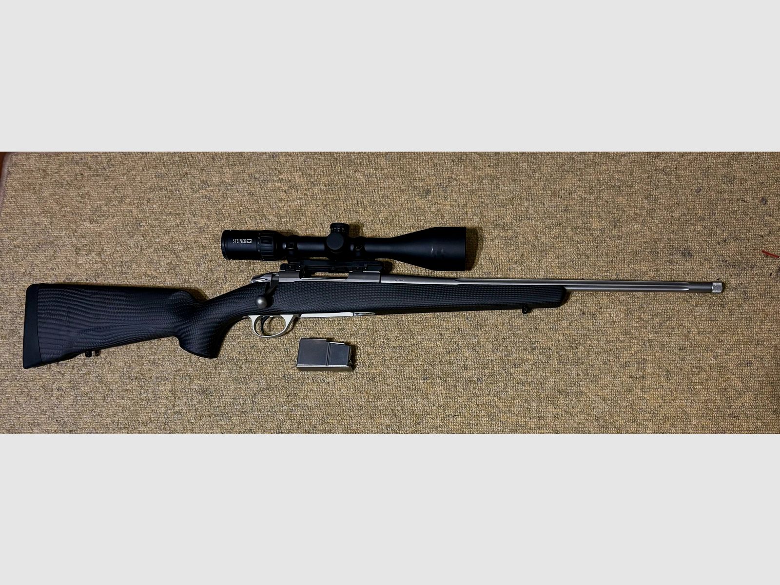 SAKO 85 Carbonlight M .308 Win Premium complete package | new SAKO carbon stock 2026 | Steiner Ranger 4 - 16 x 56 BC | Stalon XE108 suppressor | Dentler rail | 5100 € negotiable, image 2 of 19