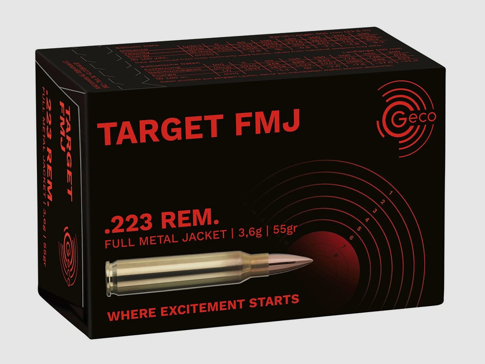 .223 Rem. Vlm Target 3,6g/55grs. Geco
