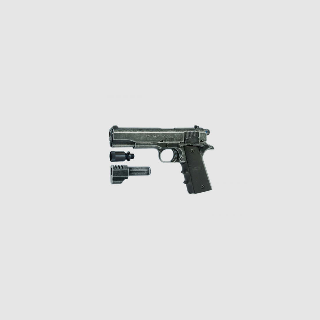 ME 1911 Modell Sport, Kal. 9 mm P. A. Knall,antik look, schwarzer Kunststoffg...