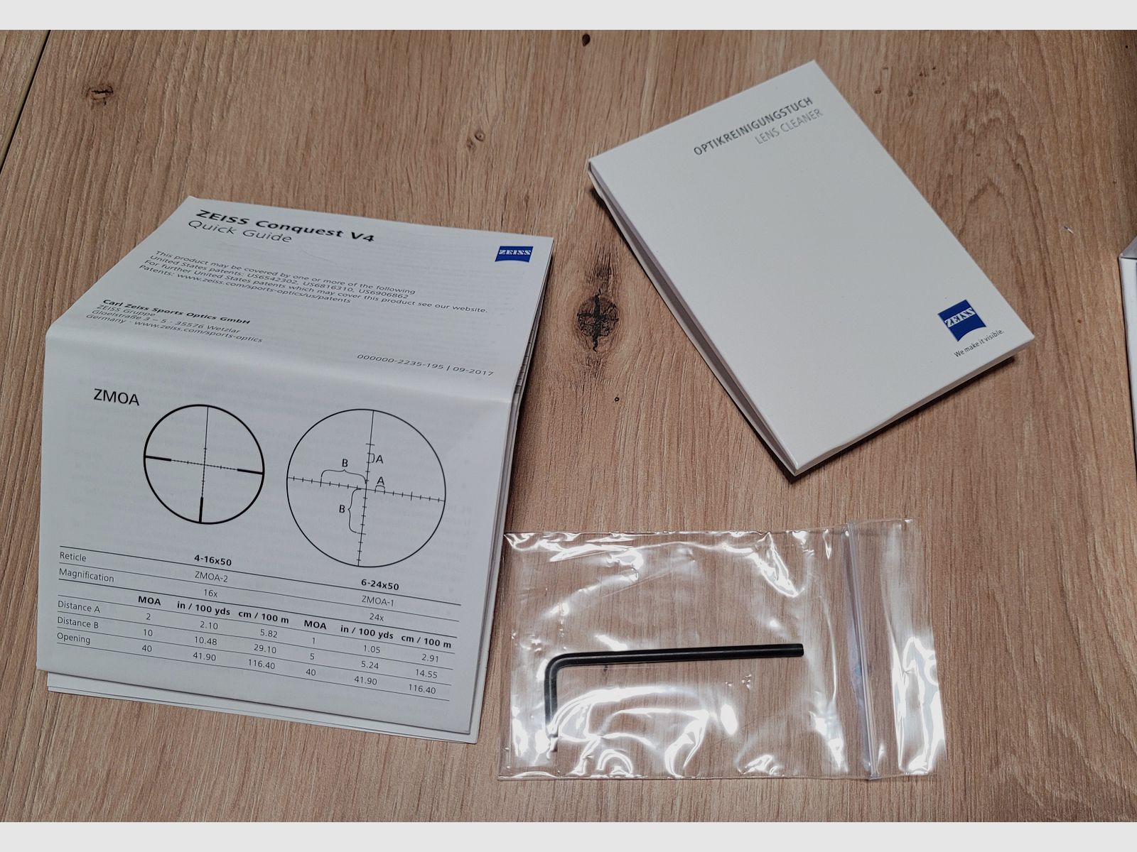 ZEISS Conquest V4 4-16x44 *Absolute ZMOA-2 *ASV * Medium tube 30 mm * 1/4 MoA click *